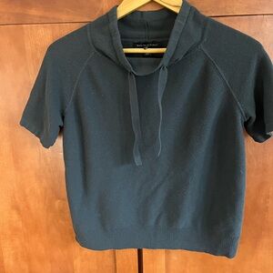 Banana Republic Short Sleeve mock neck tie lightweight top